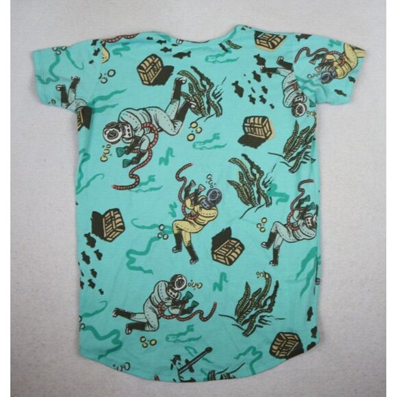 LULAROE - GRACIE - DEEP SEA DIVER DIVING SHORT SLEEVE HI-LO TUNIC TOP - SIZE 8 - Picture 8 of 9